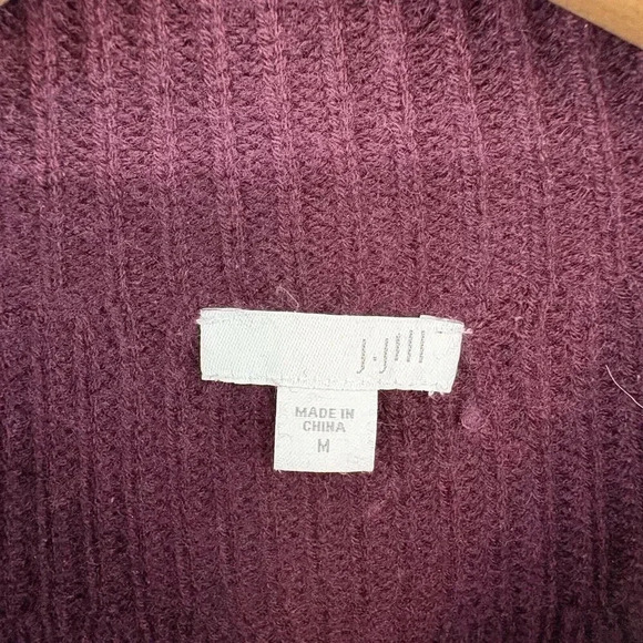 J. JILL Women’s Maroon Burgundy Pullover Mock Neck Wool Blend Sweater Size M - Picture 5 of 6